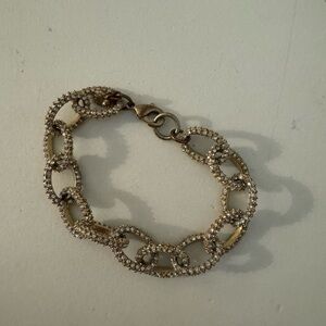 J.Crew Gold Chain Diamond Bracelet